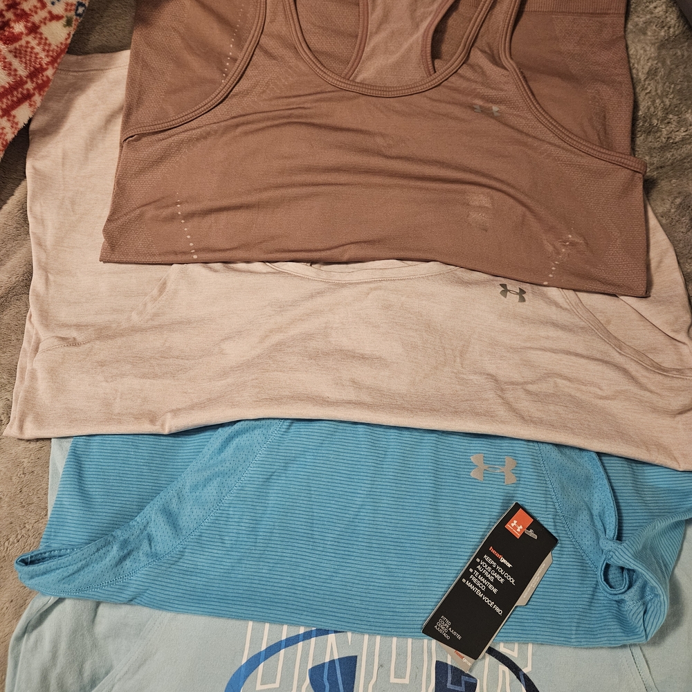 Under Armour Tank Tops Set - Brown, Light Pink, Blue